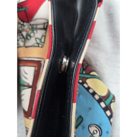 Y2K Paris Cafe Tote Bag Novelty Eiffel Tower Print Rhinestone Sequin Purse - Picture 12 of 15